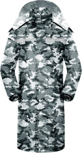 Raincoat Waterproof Long Rain Jacket Lightweight Rainwear Reflective with Packable Hood for Men Women Adults